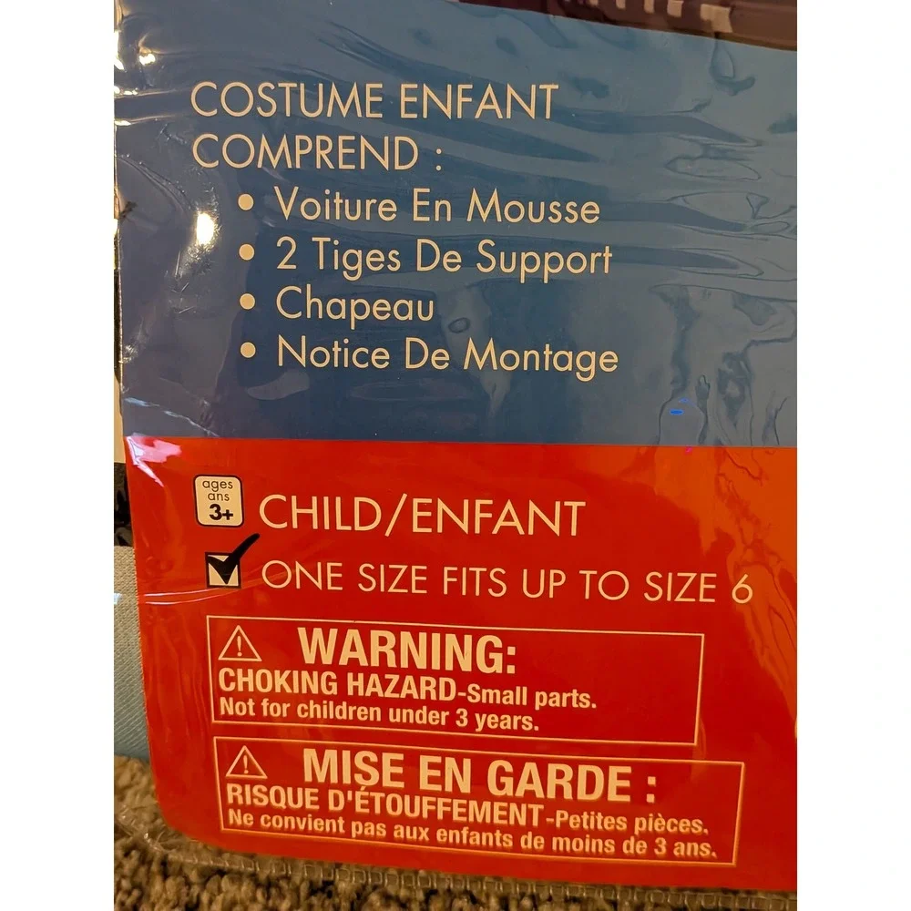 Hot Wheels Light Up Ride Along GT Scorcher Child Costume One Size to 6 yr. NEW‎